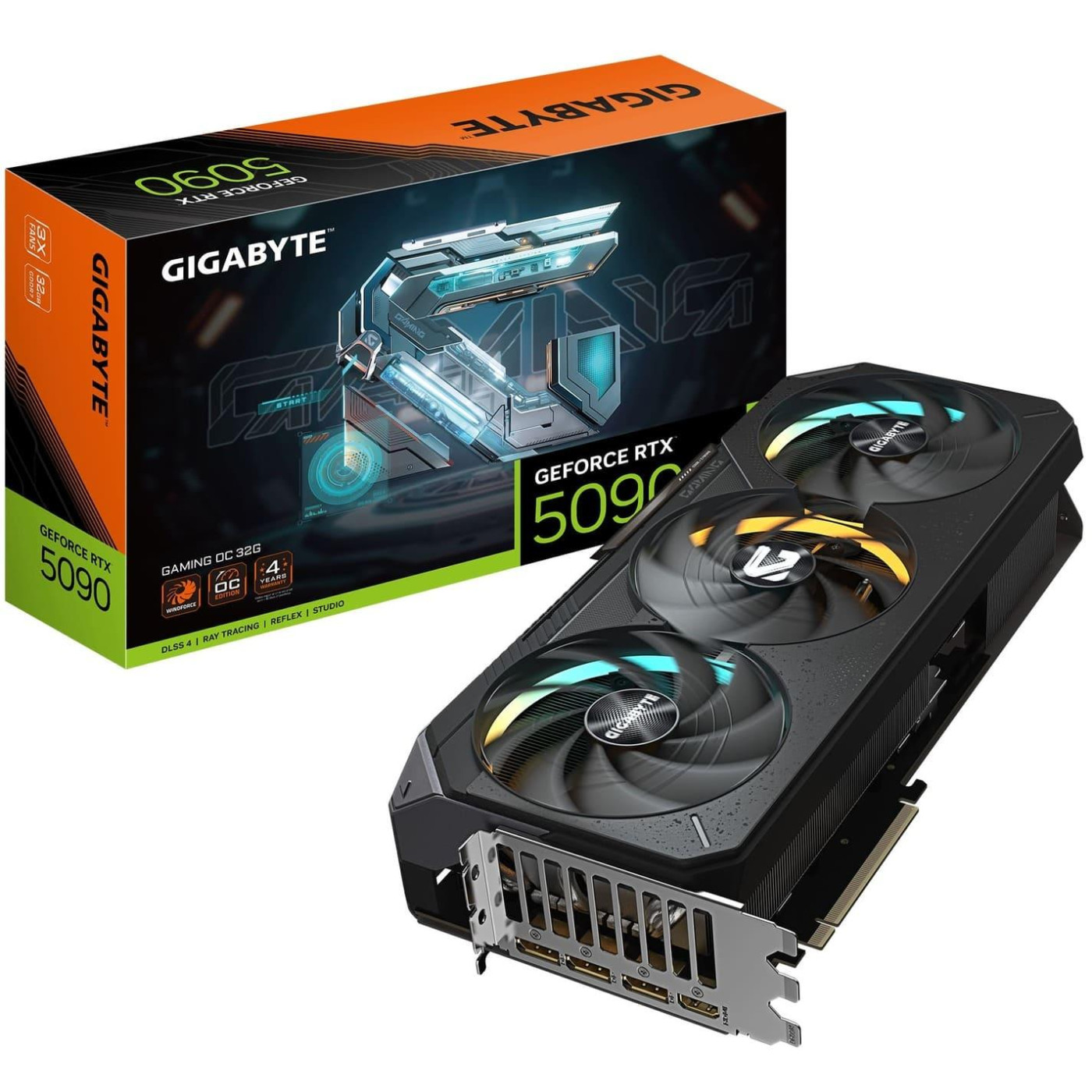 Відеокарта Gigabyte RTX 5090 32GB GAMING OC (GV-N5090GAMING OC-32GD) (GDDR7, 512 bit, PCI-E v5.0 x16)