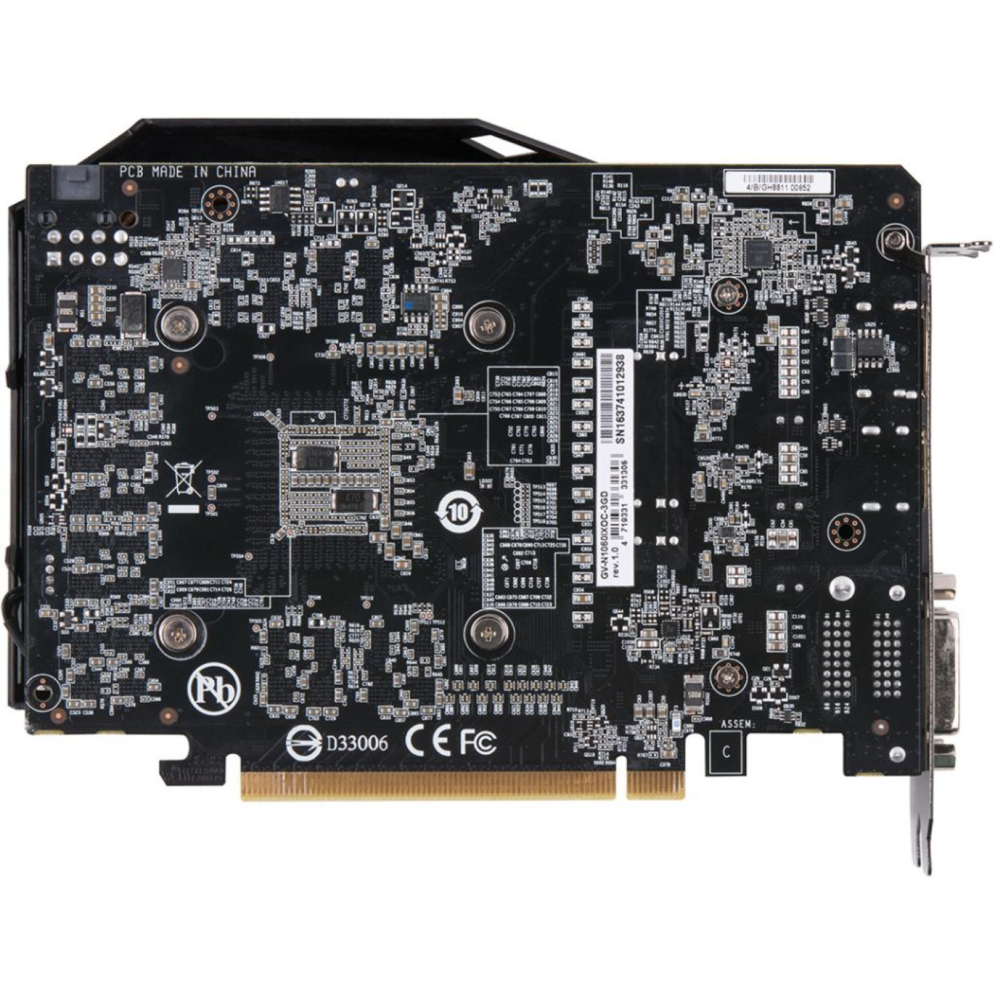 Відеокарта Gigabyte GTX 1060 3Gb Mini ITX OC (GV-N1060IXOC-3GD) (GDDR5, 192 bit, PCI-E 3.0 x16) Б/в