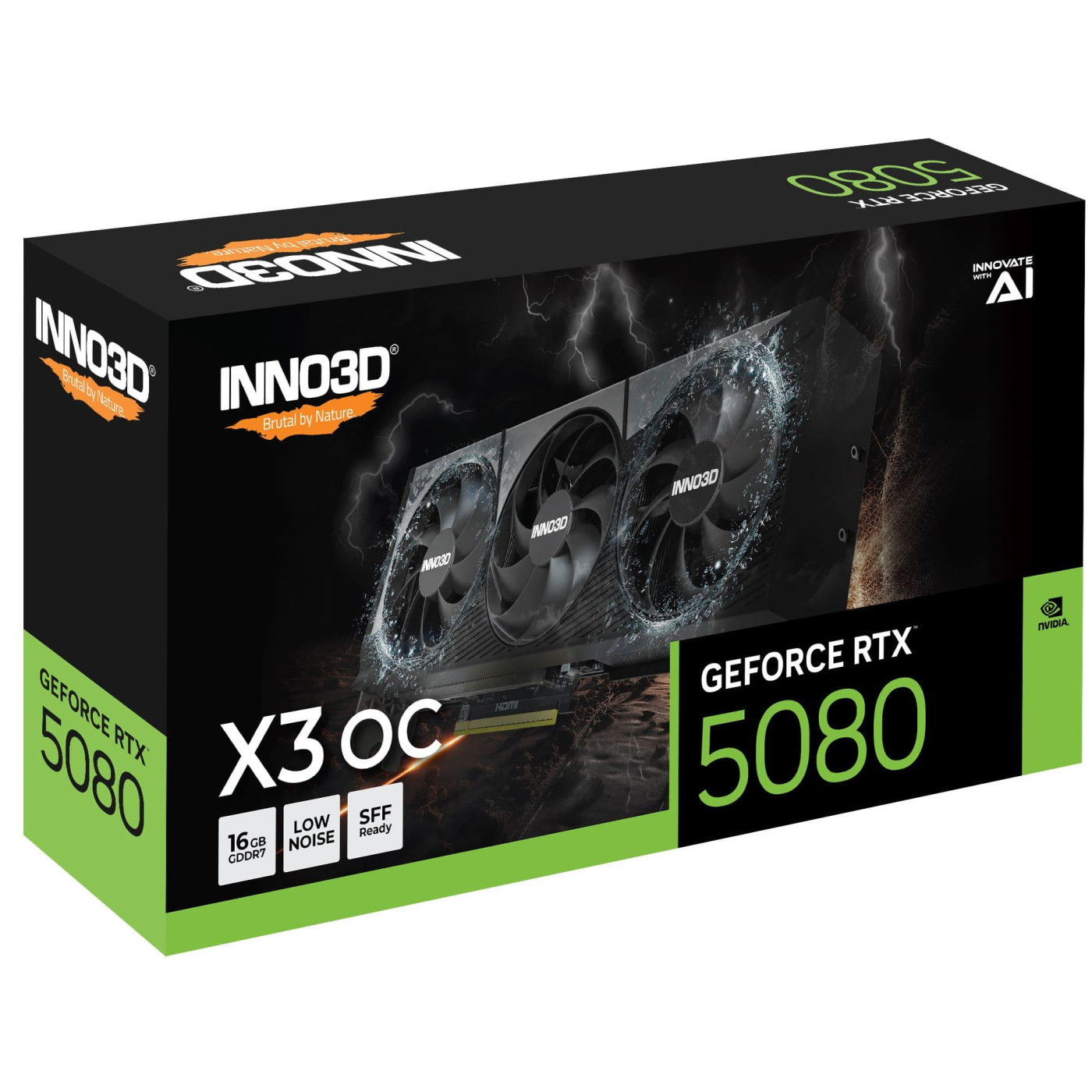 Видеокарта Inno3D RTX 5080 16Gb X3 OC (N50803-16D7X-17603930) (GDDR7, 256 bit, PCI-E v5.0 x16)
