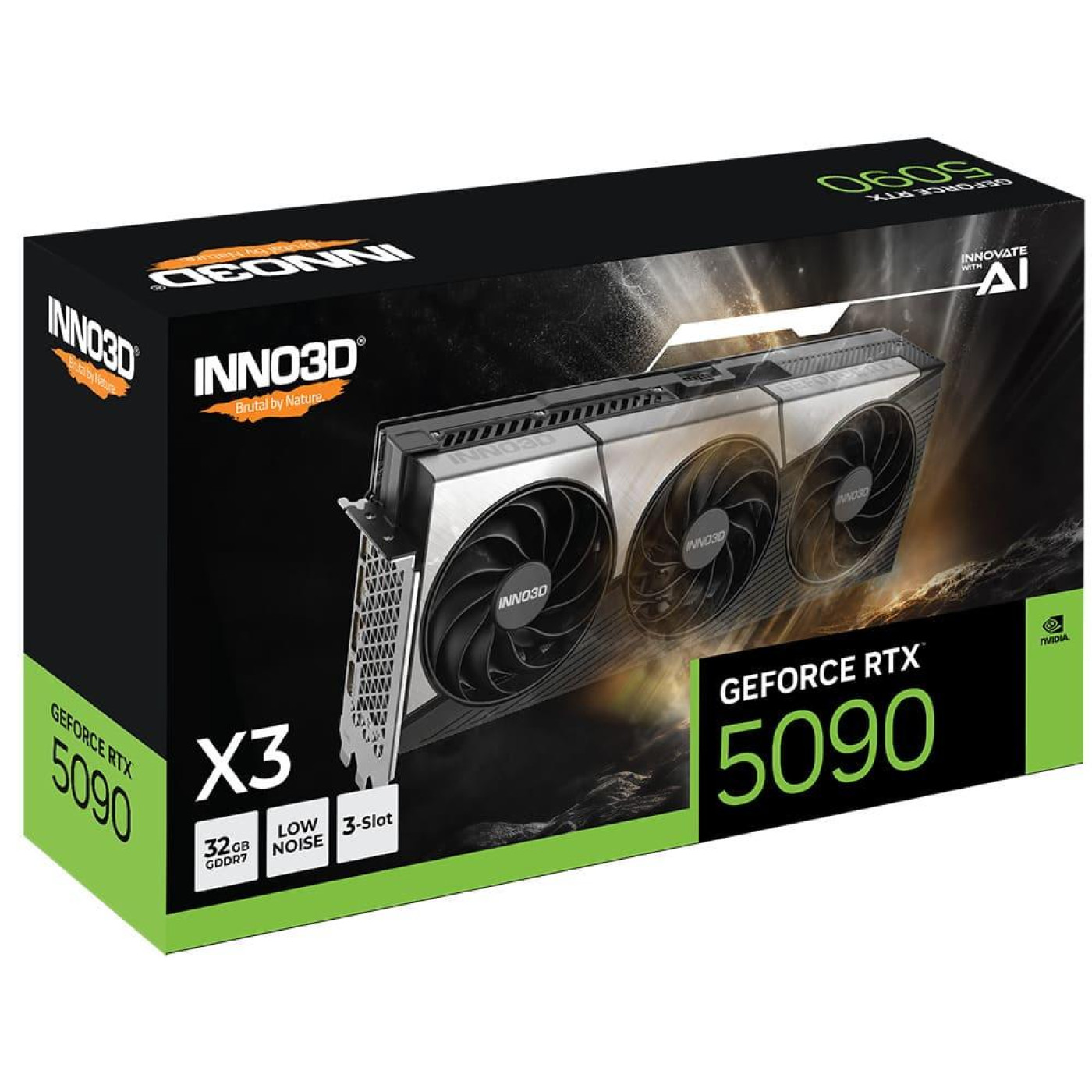 Видеокарта Inno3D RTX 5090 32Gb X3 (N50903-32D7-17593928) (GDDR7, 512 bit, PCI-E 5.0 x16)