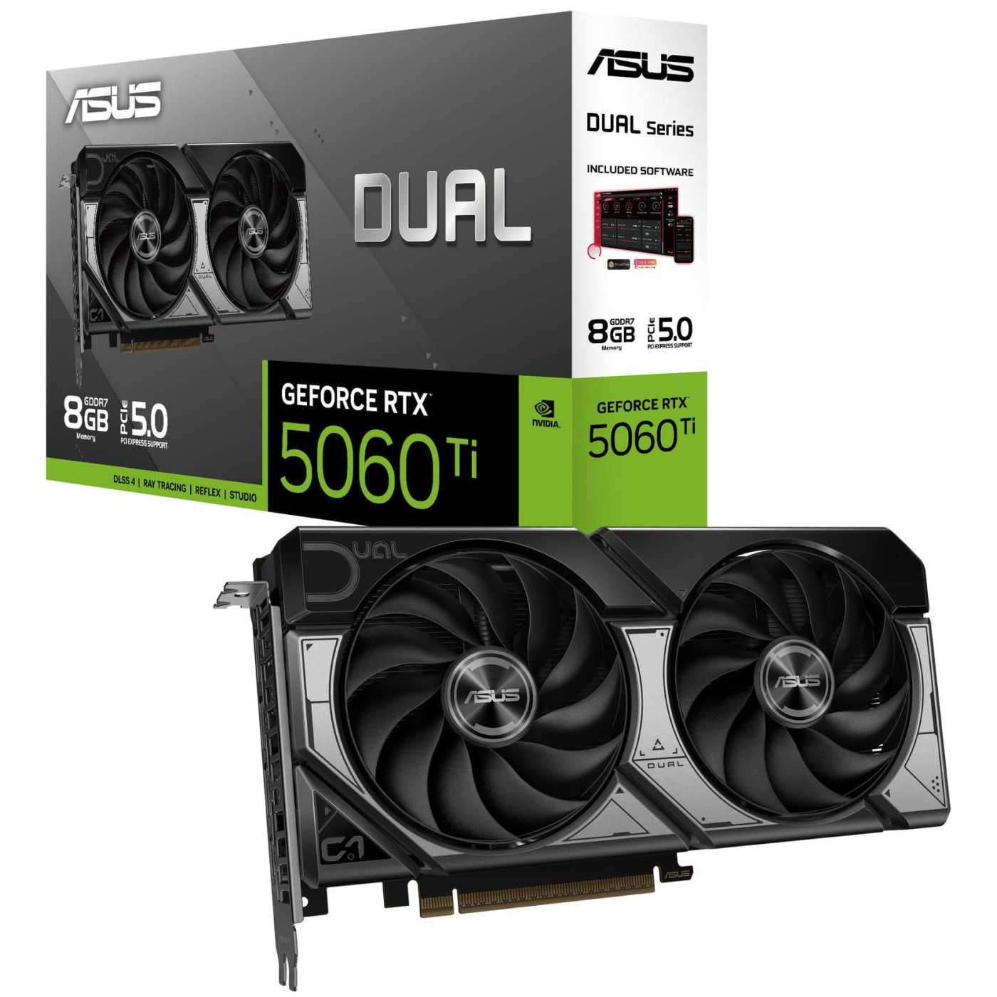 Видеокарта ASUS RTX 5060 Ti 8GB Dual (DUAL-RTX5060TI-8G) (GDDR7, 128 bit, PCI-E v5.0 x8)