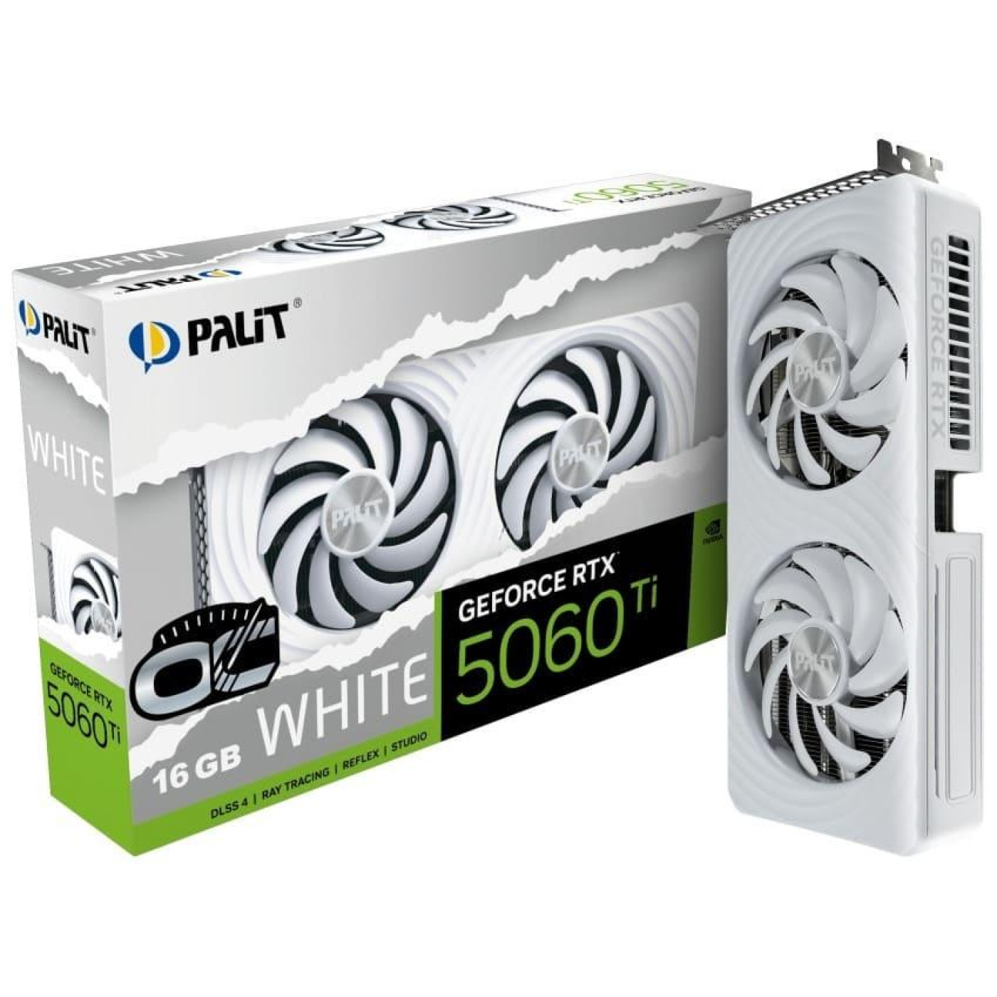 Відеокарта Palit RTX 5060 Ti 16GB WHITE OC (NE7506TU19T1-GB2061M) (GDDR7, 128 bit, PCI-E v5.0 x8)