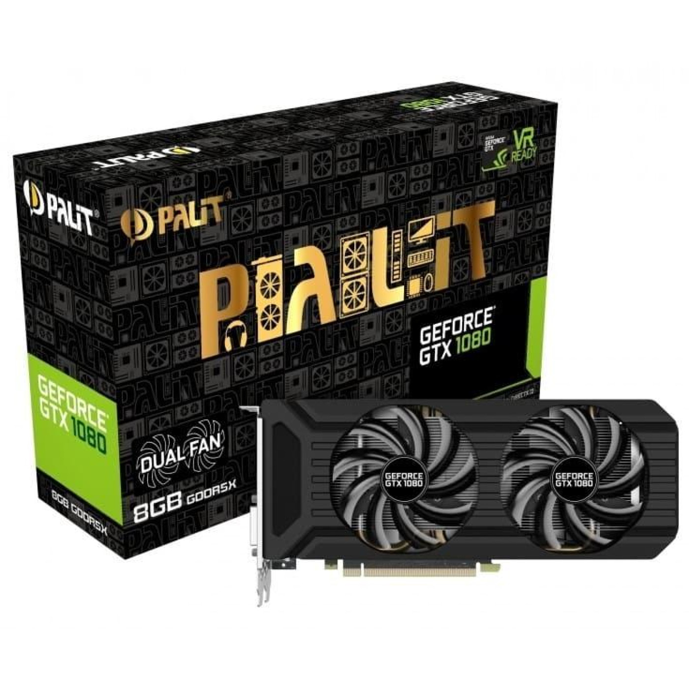 Відеокарта Palit GTX 1080 8Gb Dual (NEB1080015P2-1045D) (GDDR5X, 256 bit, PCI-E v3.0) Б/в