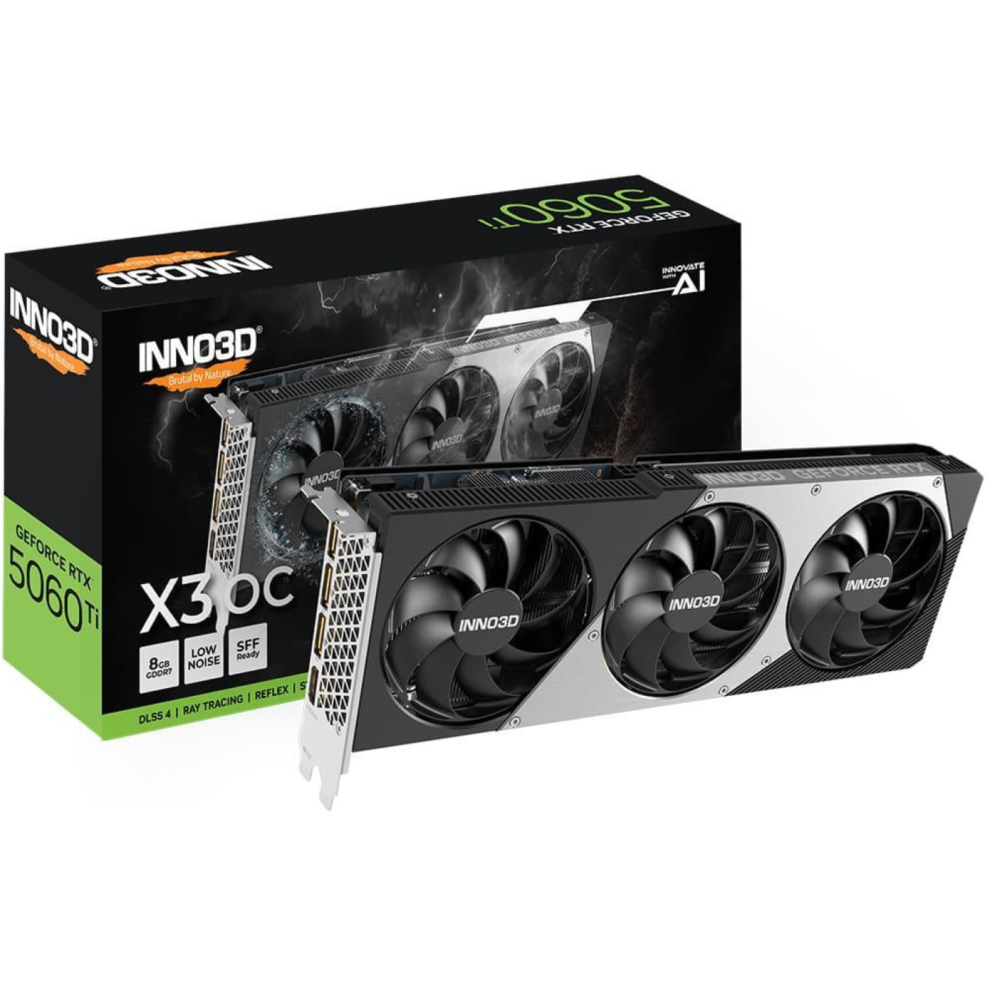 Відеокарта Inno3D RTX 5060 Ti 8GB X3 OC (N506T3-08D7X-193075L) (GDDR7, 128 bit, PCI-E v5.0 x8)