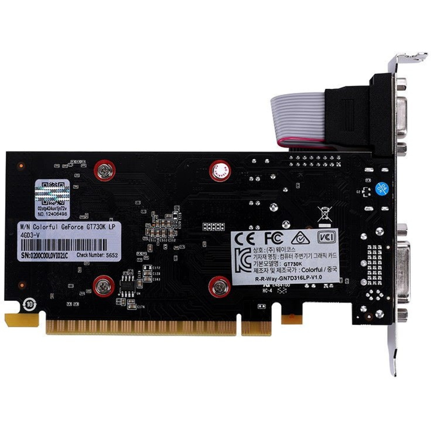 Видеокарта Colorful GT 730 4Gb low profile (GeForce GT730K LP 4GD3-V) GeForce GT730K LP 4GD3-V) (GDDR3, 128 bit, PCI-E 2.0 x16) Б/у