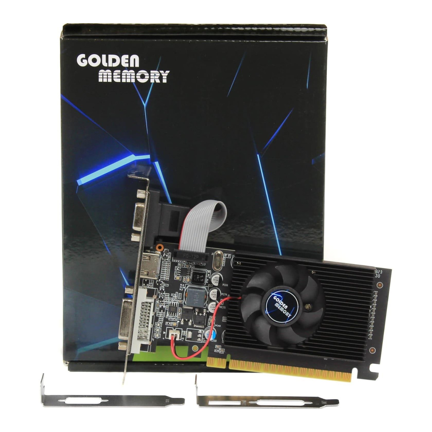Відеокарта Golden Memory GT 610 2Gb GDDR3, 64-bit, VGA/DVI/HDMI, 810/1333 MHz, Low Profile (GT610D32G64BIT) (GDDR3, 64 bit, PCI-E 3.0 x16)