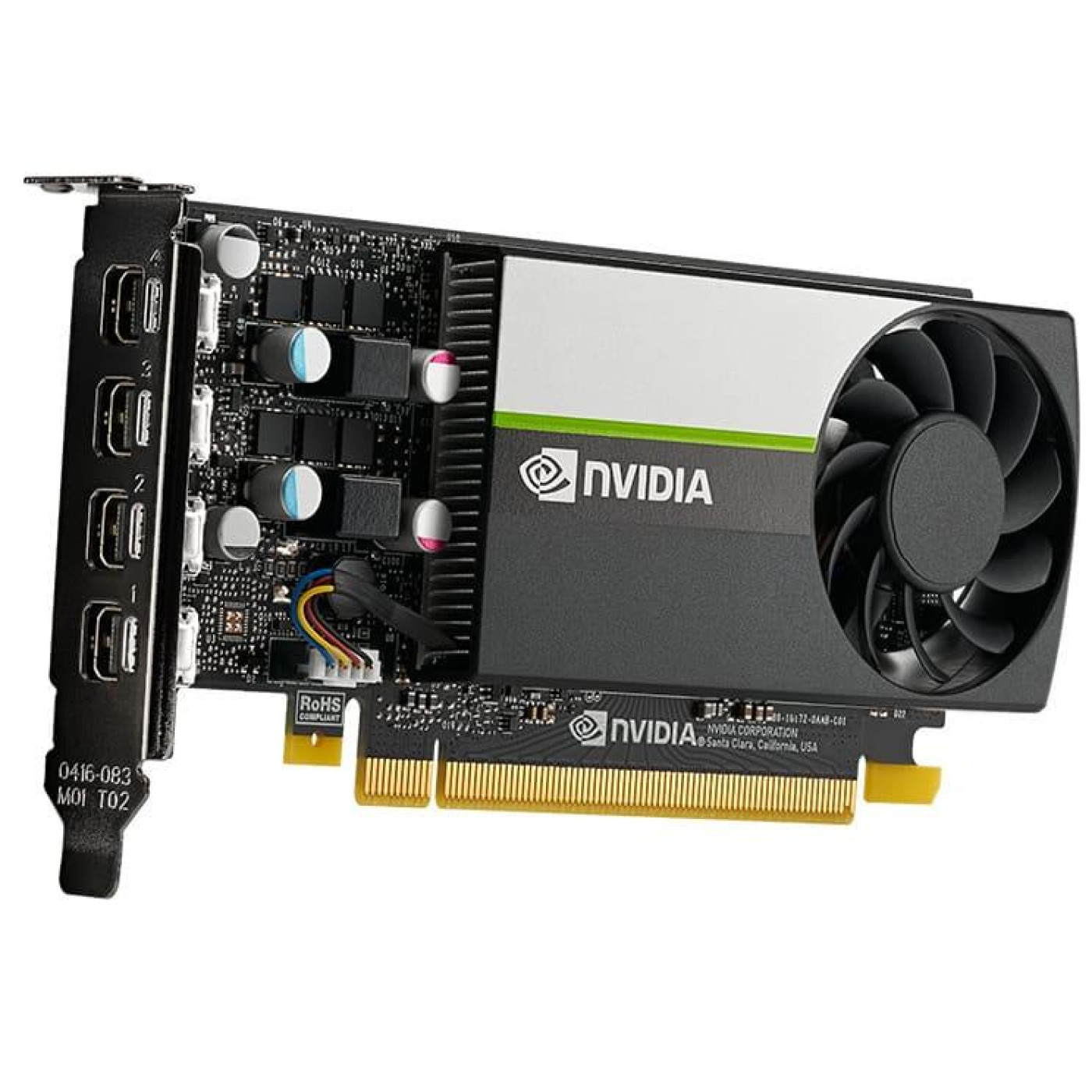 Видеокарта PNY Nvidia Quadro T1000 8Gb D6 Turing 4mDP OEM (VCNT1000-8GB-SB) (GDDR6, 128 bit, PCI-E 3.0 x16)