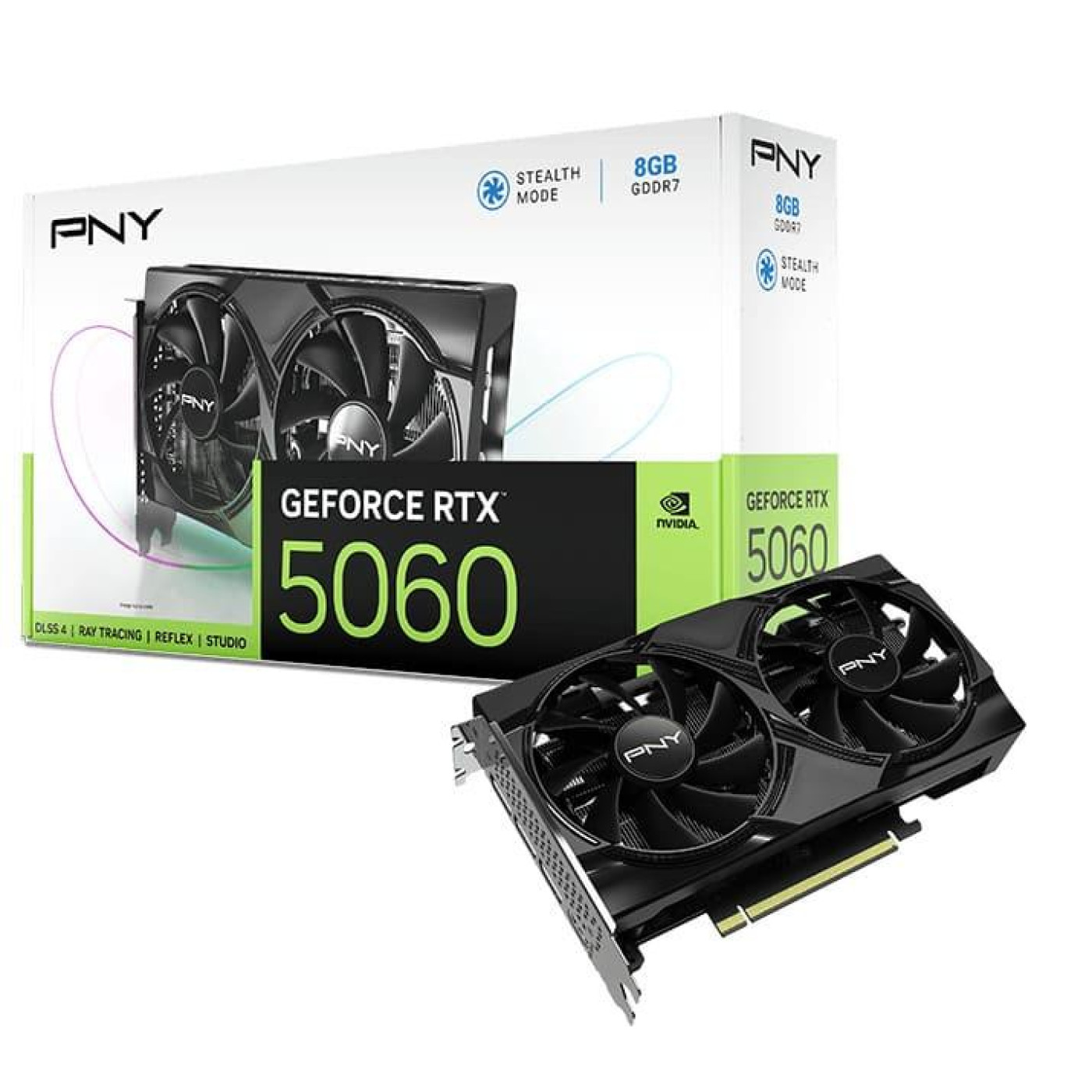 Видеокарта PNY RTX 5060 8G Dual Fan (VCG50608DFXPB1) (GDDR7, 128 bit, PCI-E v5.0 x16)