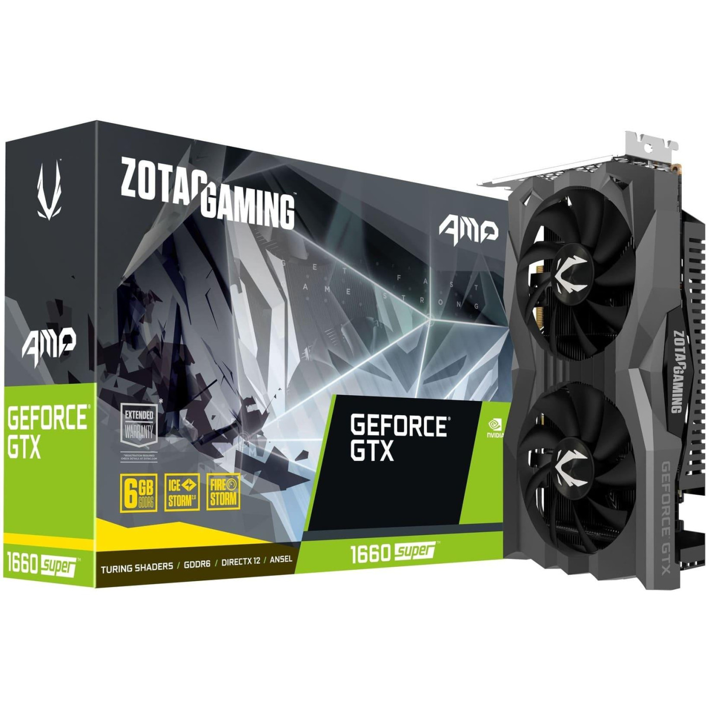 Відеокарта Zotac GTX 1660 6GB Super AMP (ZT-T16620D-10M) (GDDR6, 192 bit, PCI-E 3.0 x16) Б/в