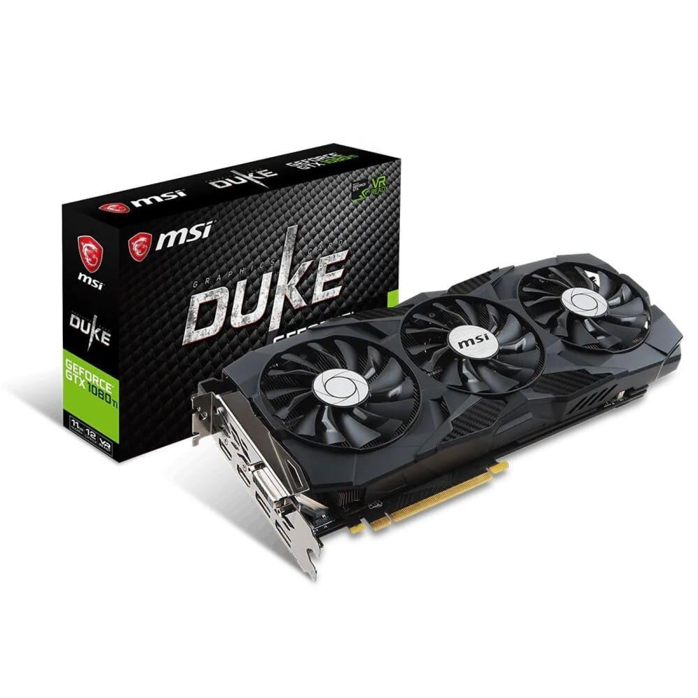 Видеокарта MSI GTX 1080Ti 11Gb DUKE 11G (GTX 1080 Ti 11Gb DUKE 11G) (GTX 1080 Ti DUKE 11G) (GDDR5X, 352 bit, PCI-E 3.0 x16) Б/у