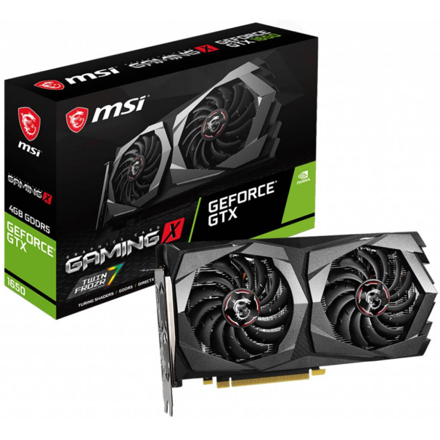 Видеокарта MSI GTX 1650 4Gb D6 Gaming X (GeForce GTX 1650 D6 GAMING X) (GDDR6, 128 bit, PCI-E 3.0 x16) Б/у