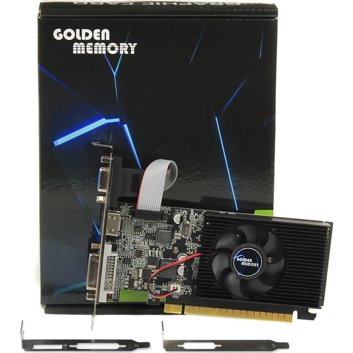 Відеокарта Golden Memory GT 610 1Gb GDDR3, 64-bit, VGA/DVI/HDMI, 810/1333 MHz, Low Profile (GT610D31G64BIT) (GDDR3, 64 bit, PCI-E 3.0 x16)