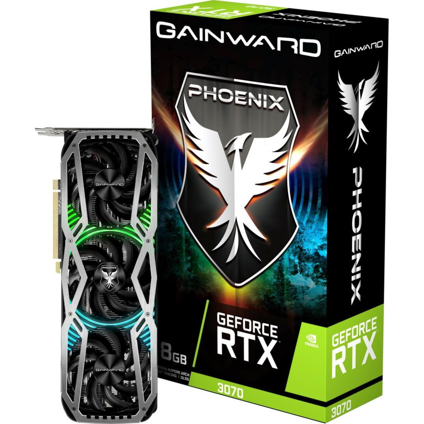 Видеокарта Gainward RTX 3070 8Gb Phoenix (471056224-1990) (GDDR6, 256 bit, PCI-E v4.0 x16) Б/у
