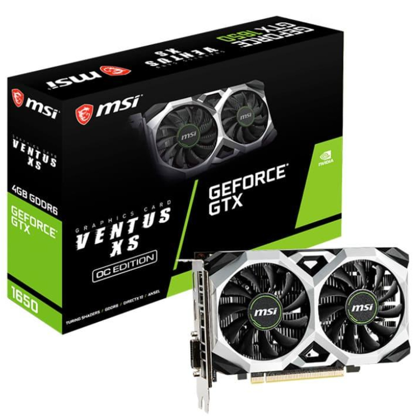 Відеокарта MSI GTX 1650 4GB Ventus XS OCV3 (GTX 1650 D6 VENTUS XS OCV3) (GDDR6, 128 bit, PCI-E 3.0 x16) Б/в