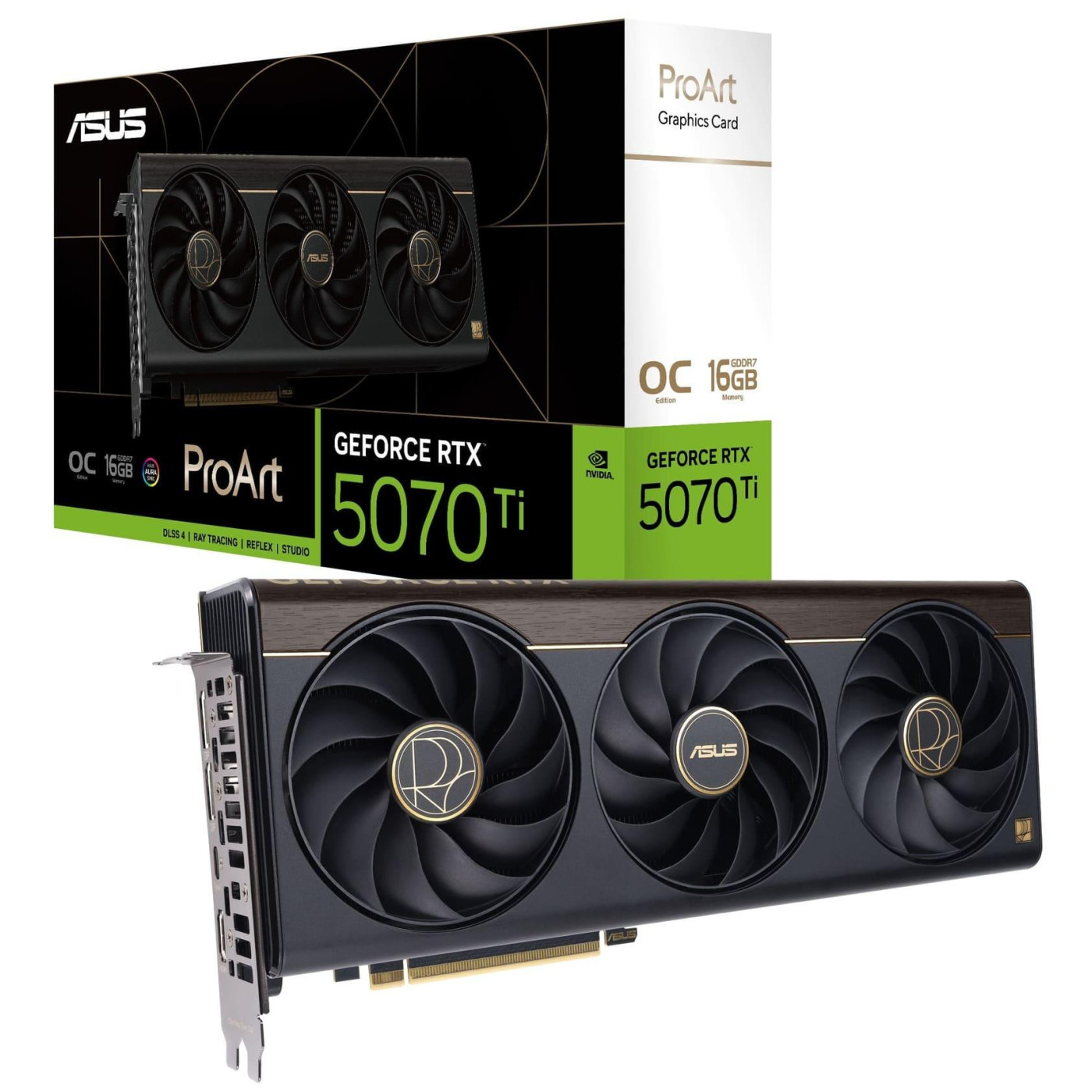 Видеокарта ASUS RTX 5070 Ti 16Gb ProArt OC (PROART-RTX5070TI-O16G) (GDDR7, 256 bit, PCI-E v5.0 x16)