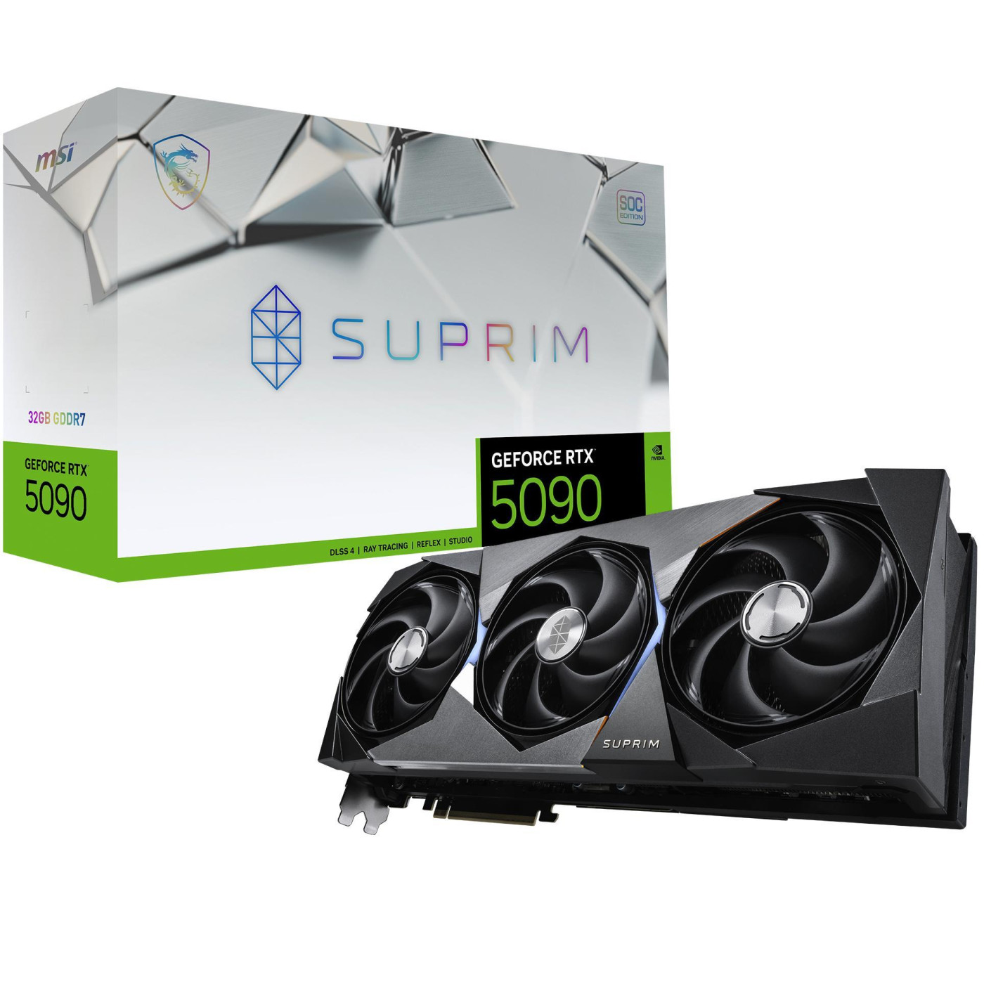 Відеокарта MSI RTX 5090 32G SUPRIM SOC (RTX 5090 32G SUPRIM SOC) (GDDR7, 512 bit, PCI-E v5.0 x16)