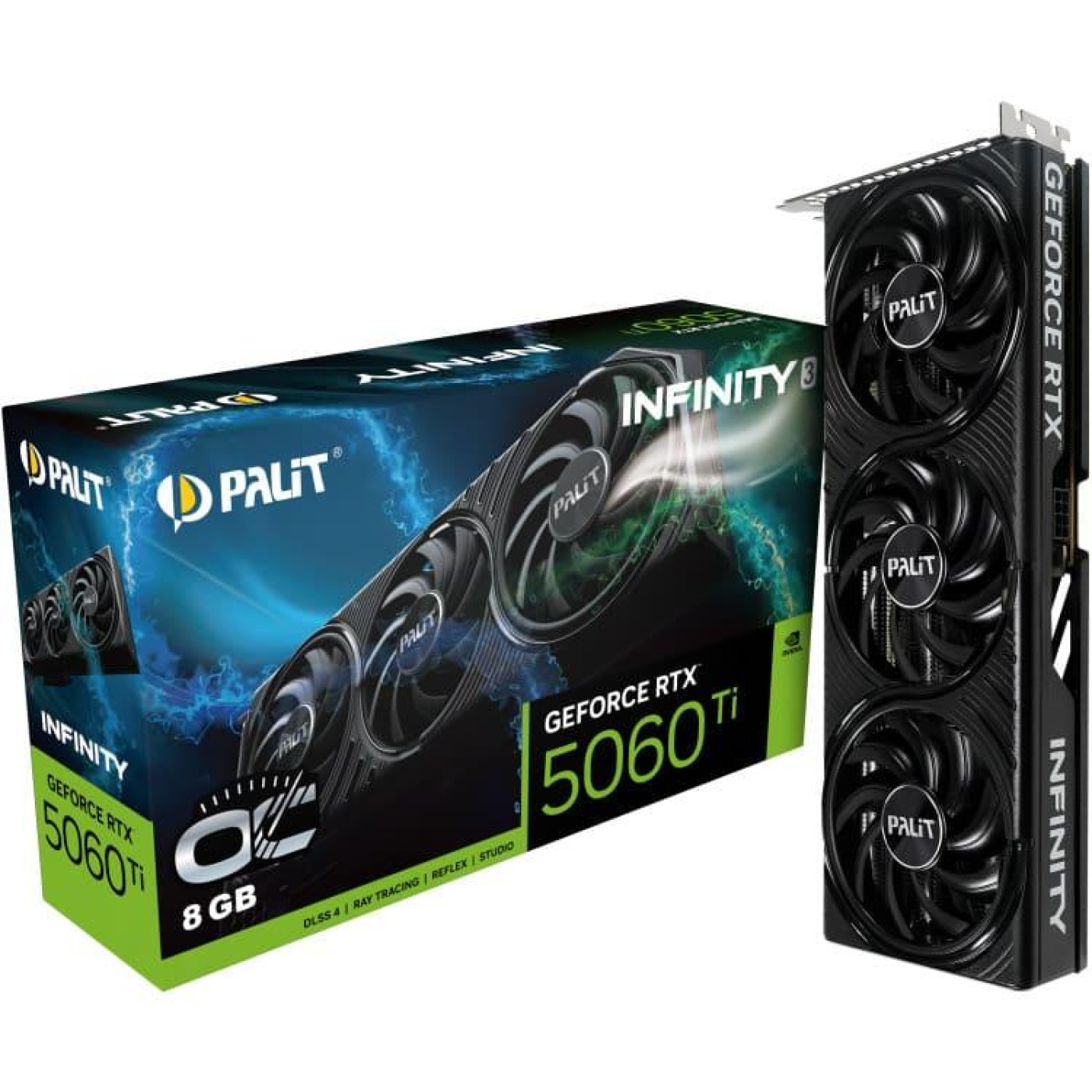 Видеокарта Palit RTX 5060 Ti 8GB Infinity 3 OC (NE7506TS19P1-GB2062S) (GDDR7, 128 bit, PCI-E v5.0 x8)