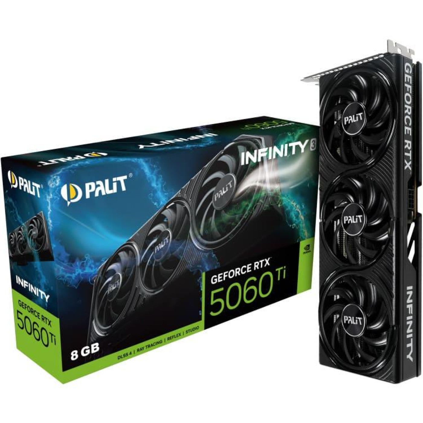 Відеокарта Palit RTX 5060 Ti 8GB Infinity 3 (NE7506T019P1-GB2062S) (GDDR7, 128 bit, PCI-E v5.0 x8)