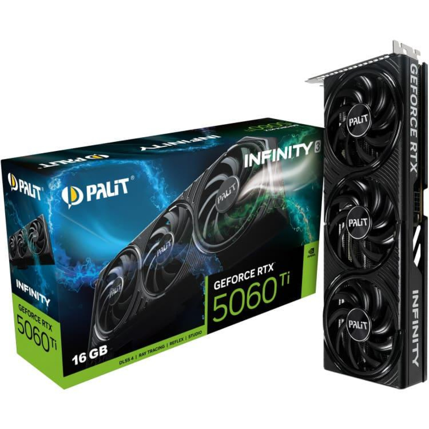 Видеокарта Palit RTX 5060 Ti 16GB Infinity 3 (NE7506T019T1-GB2061S) (GDDR7, 128 bit, PCI-E v5.0 x8)