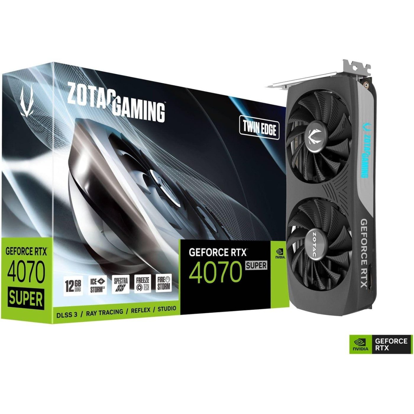 Відеокарта Zotac RTX 4070 SUPER 12GB Twin Edge (ZT-D40720E-10M) (GDDR6X, 192 bit, PCI-E v4.0 x16)