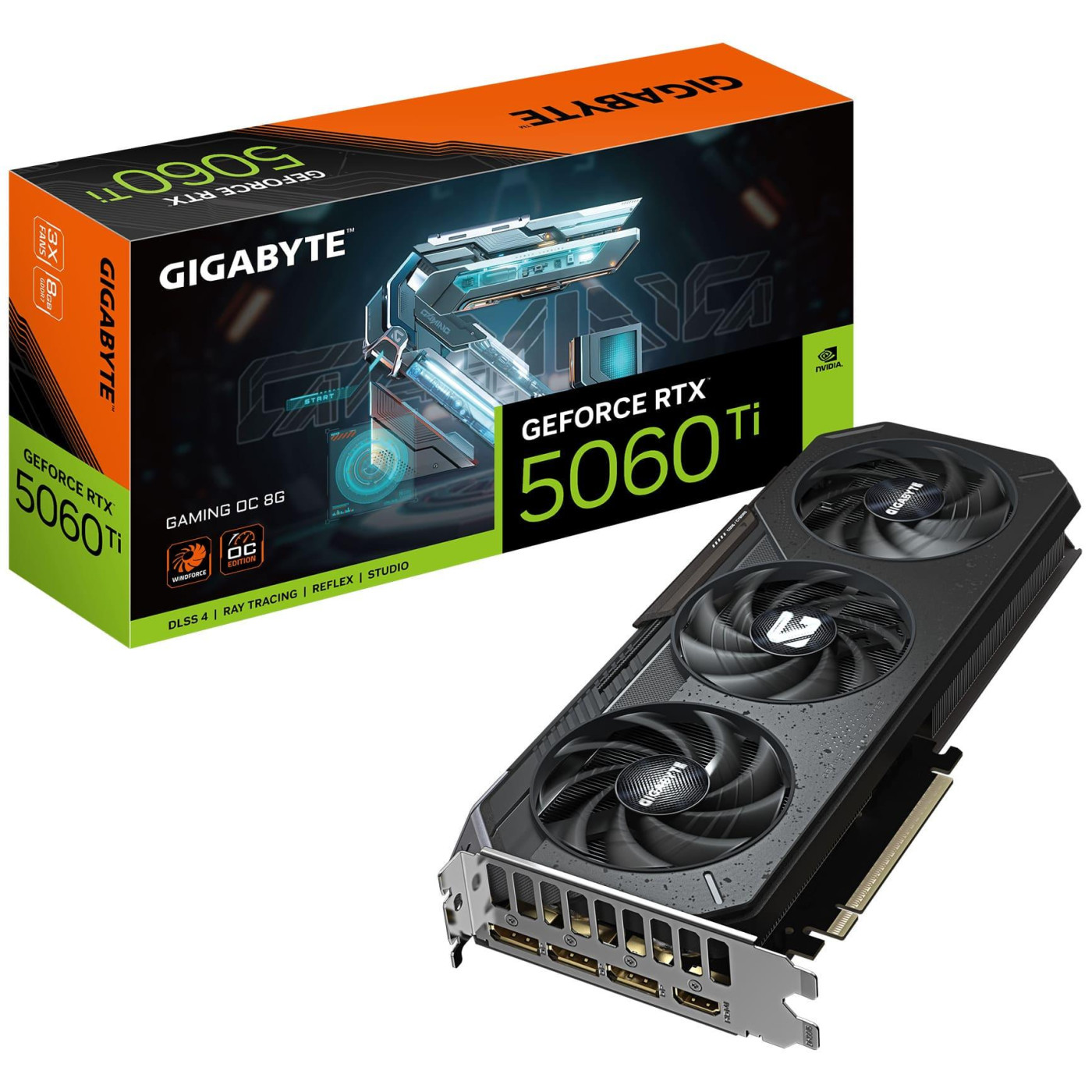 Відеокарта Gigabyte RTX 5060 Ti 8G GAMING OC (GV-N506TGAMING OC-8GD) (GDDR7, 128 bit, PCI-E v5.0 x8)