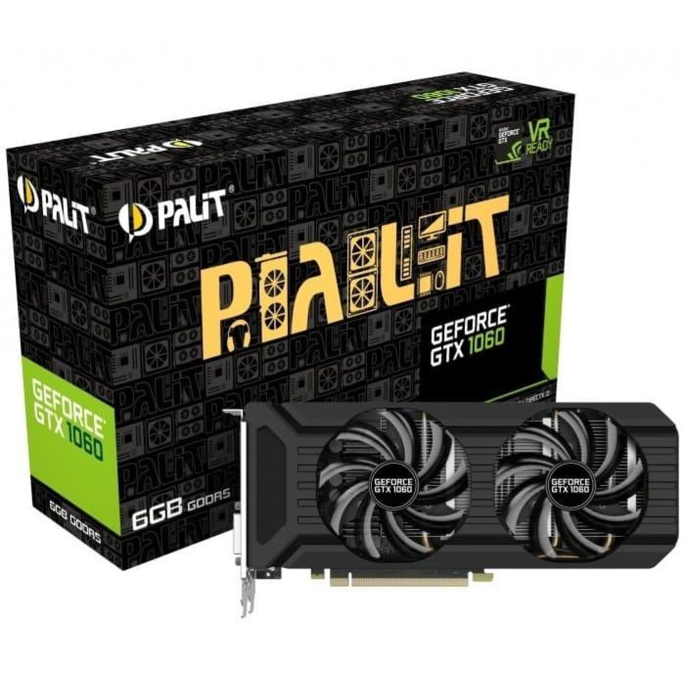 Відеокарта Palit GTX 1060 6Gb Dual (NE51060015J9-1061D) (GDDR5, 192 bit, PCI-E 3.0 x16) Б/в