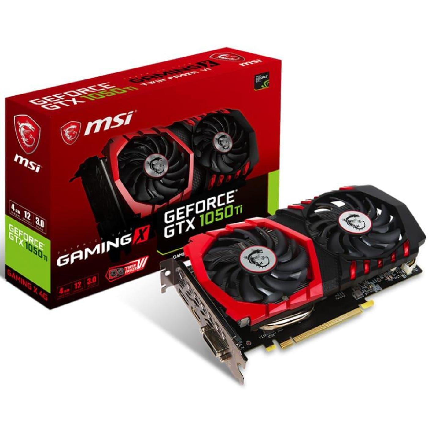 Відеокарта MSI GTX 1050Ti 4Gb Gaming X (GTX 1050 Ti GAMING X 4G) (GDDR5, 128 bit, PCI-E 3.0 x16) Б/в