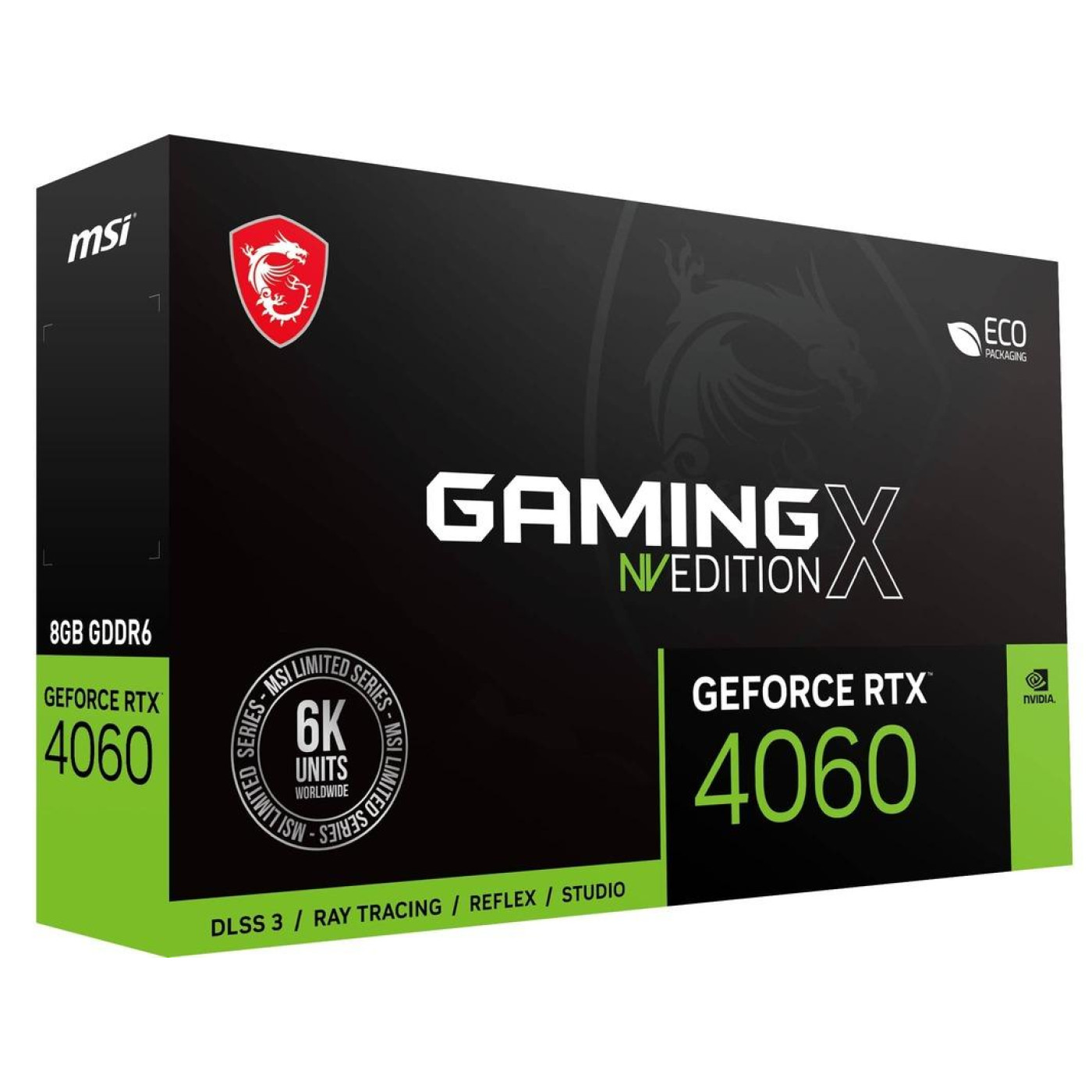 Відеокарта MSI RTX 4060 8GB Gaming X NV Edition (RTX 4060 GAMING X NV Edition 8G) (GDDR6, 128 bit, PCI-E v4.0 x8)