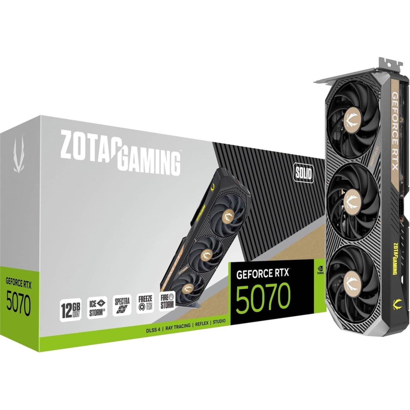 Відеокарта Zotac RTX 5070 12Gb GAMING (ZT-B50700D-10P) (GDDR7, 192 bit, PCI-E v5.0 x16)