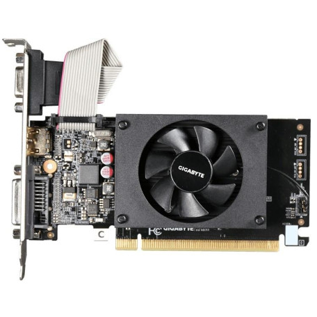 Відеокарта GIGABYTE GT 710 2Gb (GV-N710D3-2GL) (GDDR3, 64 bit, PCI-E v2.0)