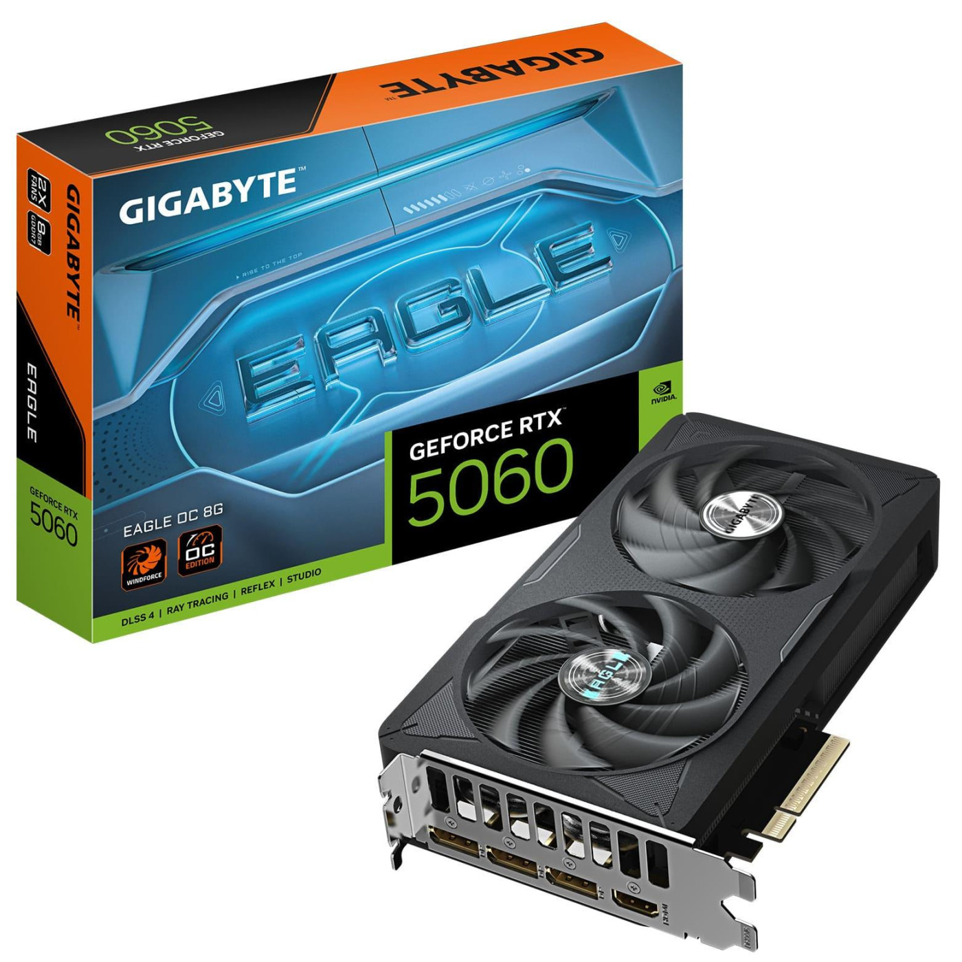 Відеокарта Gigabyte RTX 5060 8G EAGLE OC (GV-N5060EAGLE OC-8GD) (GDDR7, 128 bit, PCI-E v5.0 x16)