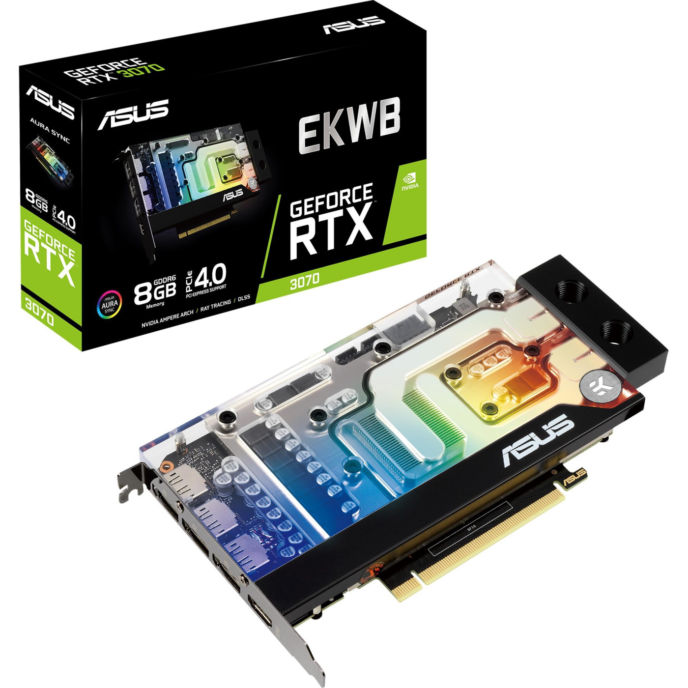 Відеокарта ASUS RTX 3070 8G EK (RTX3070-8G-EK) (GDDR6, 256 bit, PCI-E v4.0 x16) FR