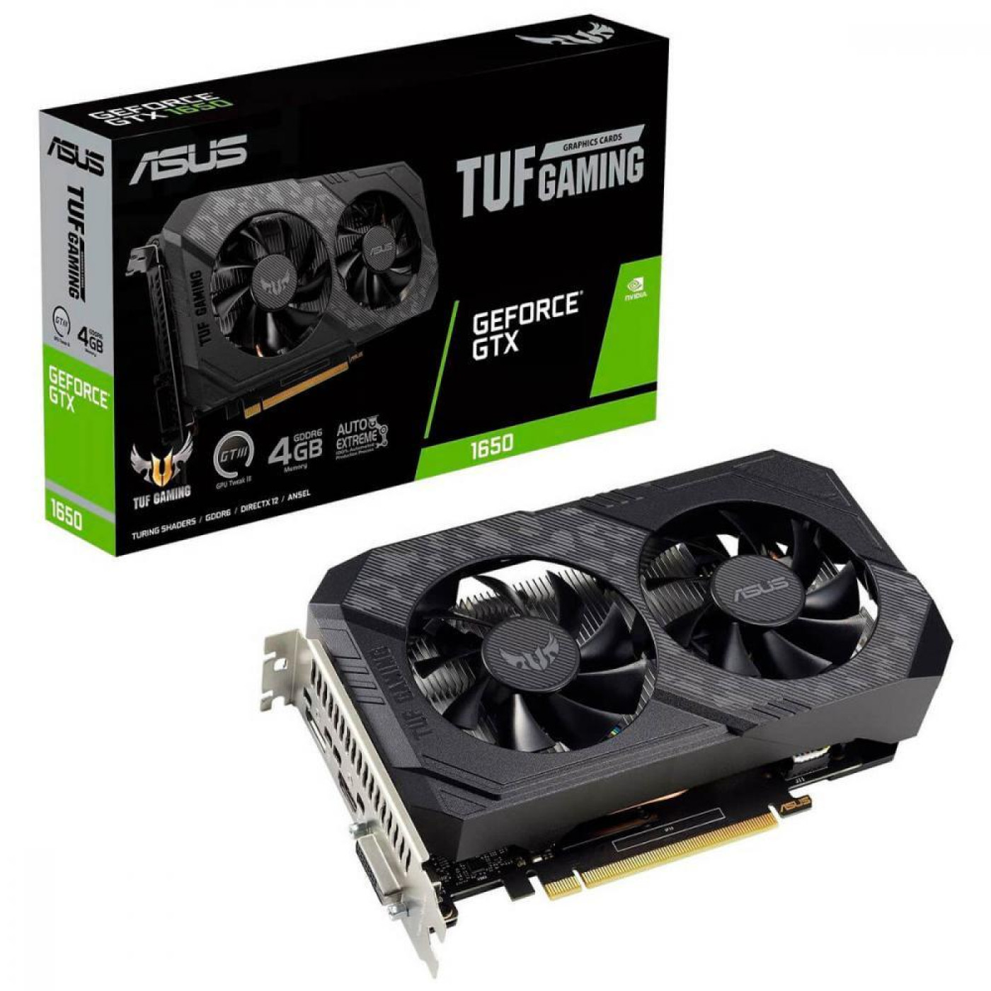 Відеокарта ASUS GTX 1650 4GB TUF Gaming V2 (TUF-GTX1650-4GD6-P-V2-GAMING) (GDDR6, 128 bit, PCI-E 3.0 x16) Б/в