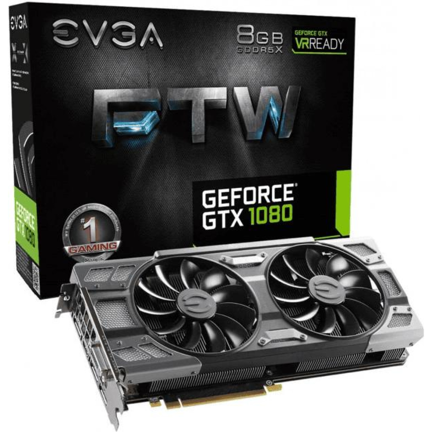 Видеокарта EVGA GTX 1080 FTW 8GB (08G-P4-6286-KR) (GDDR5X, 256 bit, PCI-E 3.0 x16)