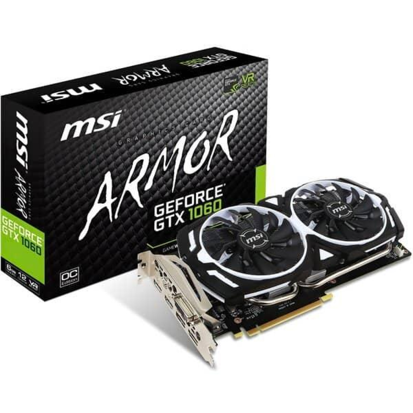 Видеокарта MSI GTX 1060 6Gb Armor (GTX 1060 ARMOR 6G OCV1) (GTX 1060 ARMOR 6G OCV1) (GDDR5, 192 bit, PCI-E 3.0 x16) Б/у