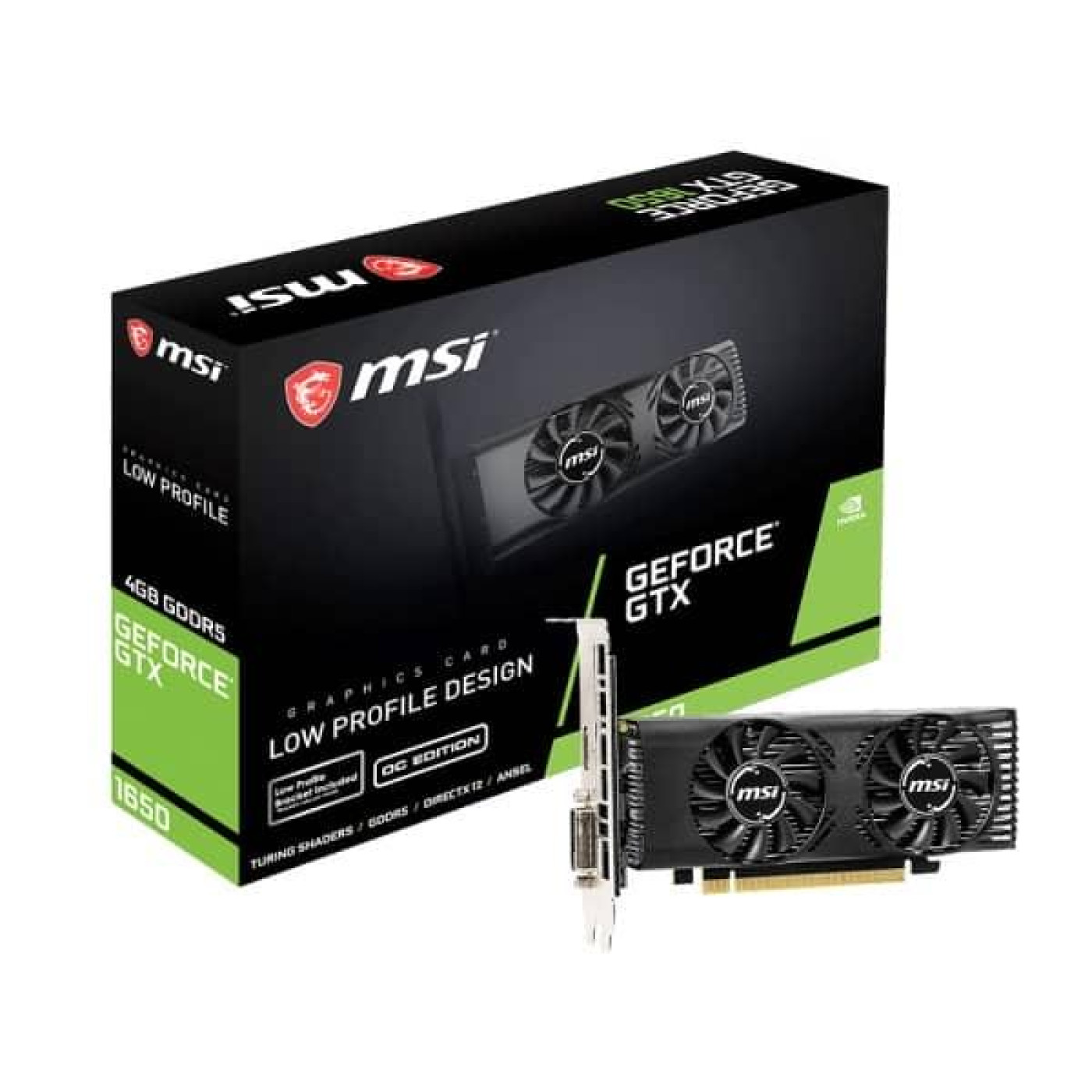 Видеокарта MSI GTX 1650 4Gb LP (GTX 1650 4GT LP) (GDDR5, 128 bit, PCI-E 3.0 x16) FR