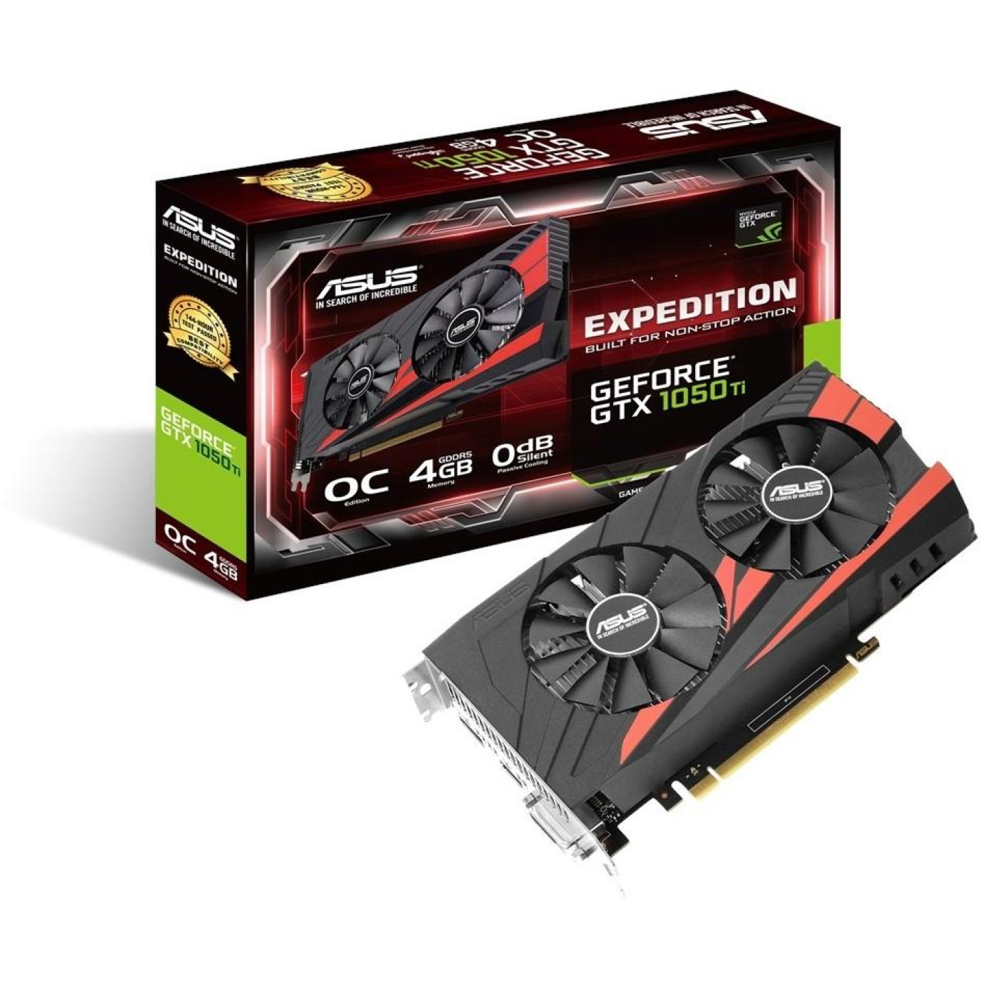 Відеокарта ASUS GTX 1050Ti 4Gb Expedition (EX-GTX1050TI-O4G) (GDDR5, 128 bit, PCI-E 3.0 x16) Б/в