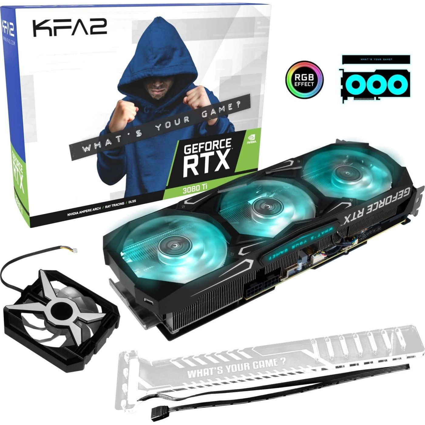 Видеокарта KFA2 RTX 3080Ti SG 1-Click OC 12GB (38IOM5MD99DK) (GDDR6X, 384 bit, PCI-E v4.0) Б/у