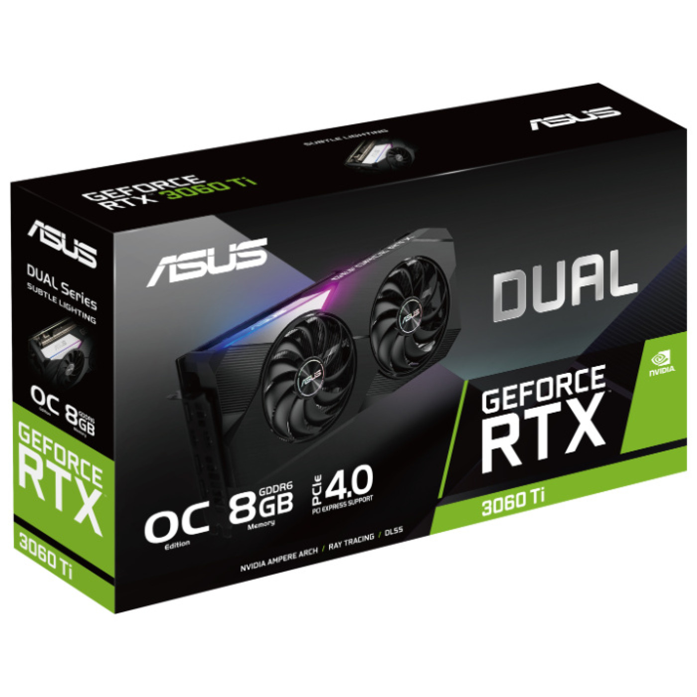 Відеокарта ASUS RTX 3060Ti 8Gb Dual OC (DUAL-RTX3060TI-O8G) (GDDR6, 256 bit, PCI-E v4.0 x16) Б/в