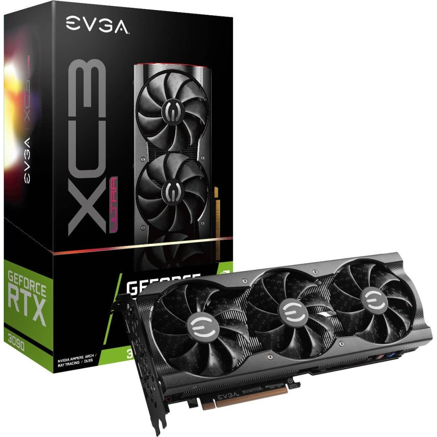 Видеокарта EVGA RTX 3090 24Gb XC3 ULTRA (24G-P5-3975-KR) (GDDR6X, 384 bit, PCI-E 4.0 x16)