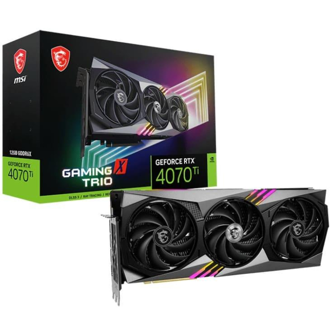Відеокарта MSI RTX 4070 Ti 12GB Gaming X Trio (RTX 4070 Ti GAMING X TRIO 12G) (GDDR6X, 192 bit, PCI-E 4.0 x16)