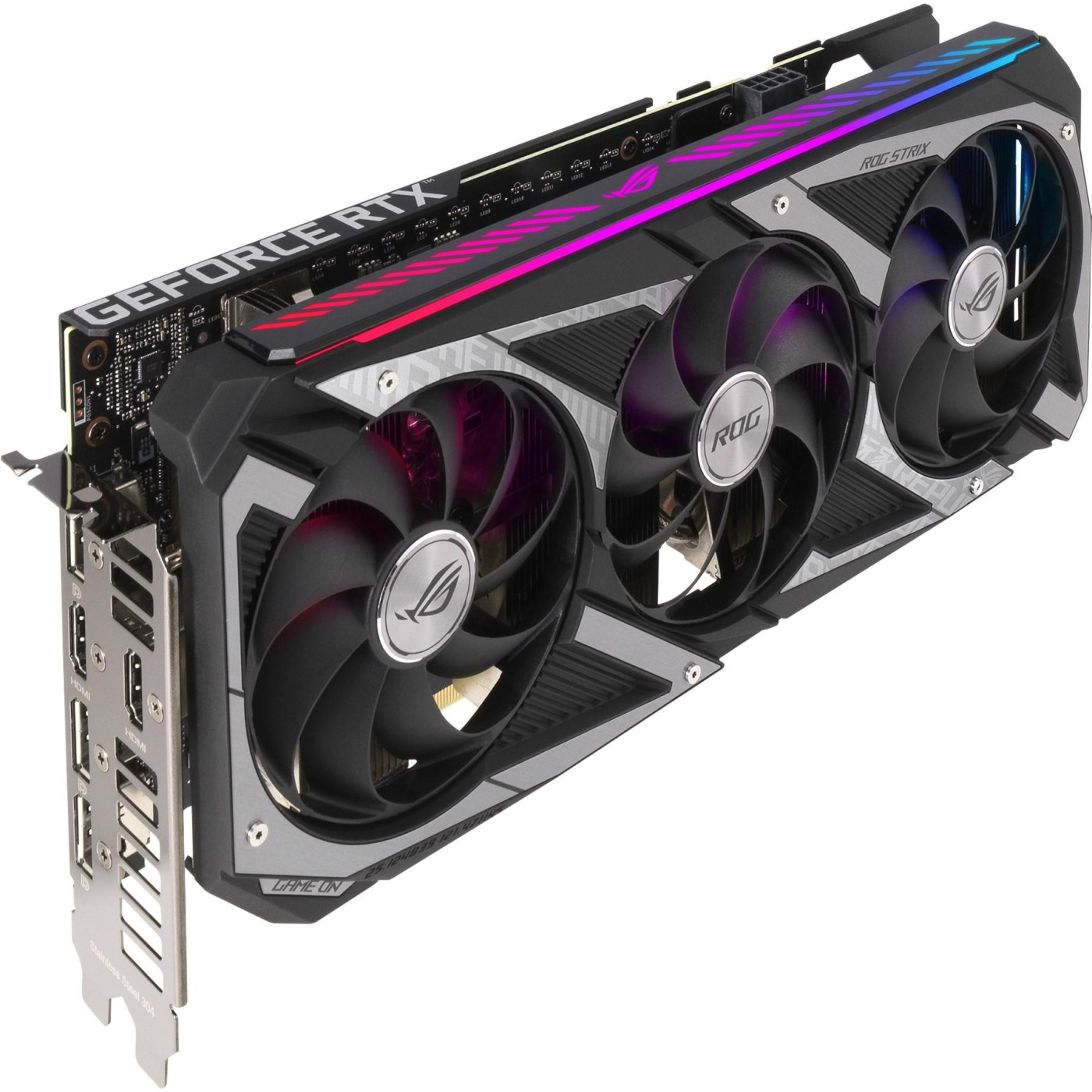 Видеокарта ASUS RTX 3060 12Gb ROG Strix OC LHR (ROG-STRIX-RTX3060-O12G-V2-GAMING) (GDDR6, 192 bit, PCI-E v4.0 x16) Б/у