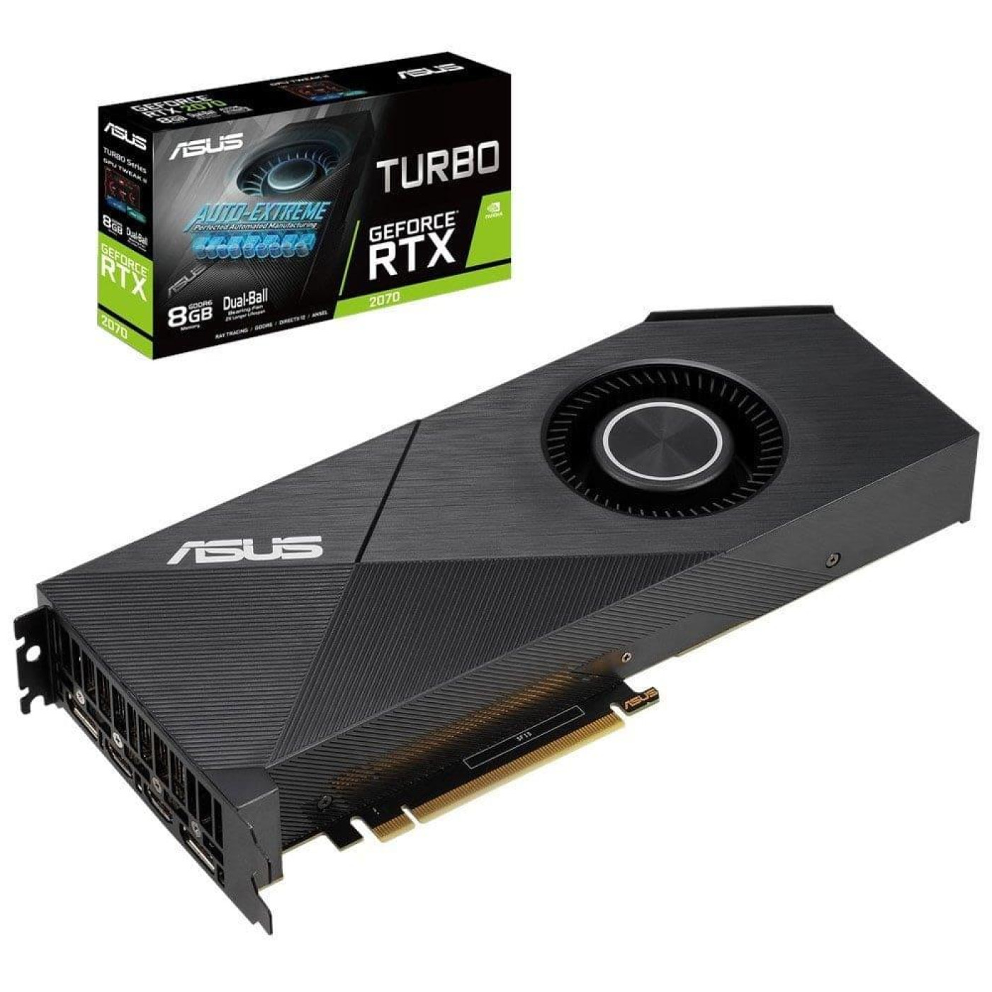 Відеокарта ASUS RTX 2070 8Gb Turbo EVO (TURBO-RTX2070-8G-EVO) (GDDR6, 256 bit, PCI-E 3.0 x16) Б/в