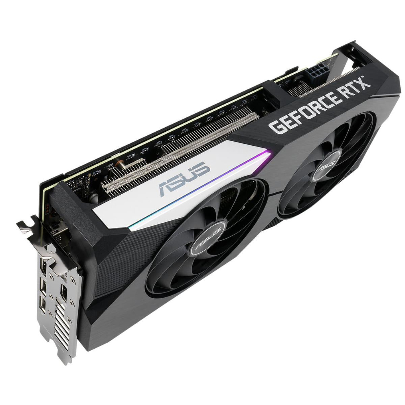Видеокарта ASUS RTX 3060Ti 8GB Dual V2 OC LHR (DUAL-RTX3060TI-O8G-V2) (GDDR6, 256 bit, PCI-E v4.0 x16) Б/у