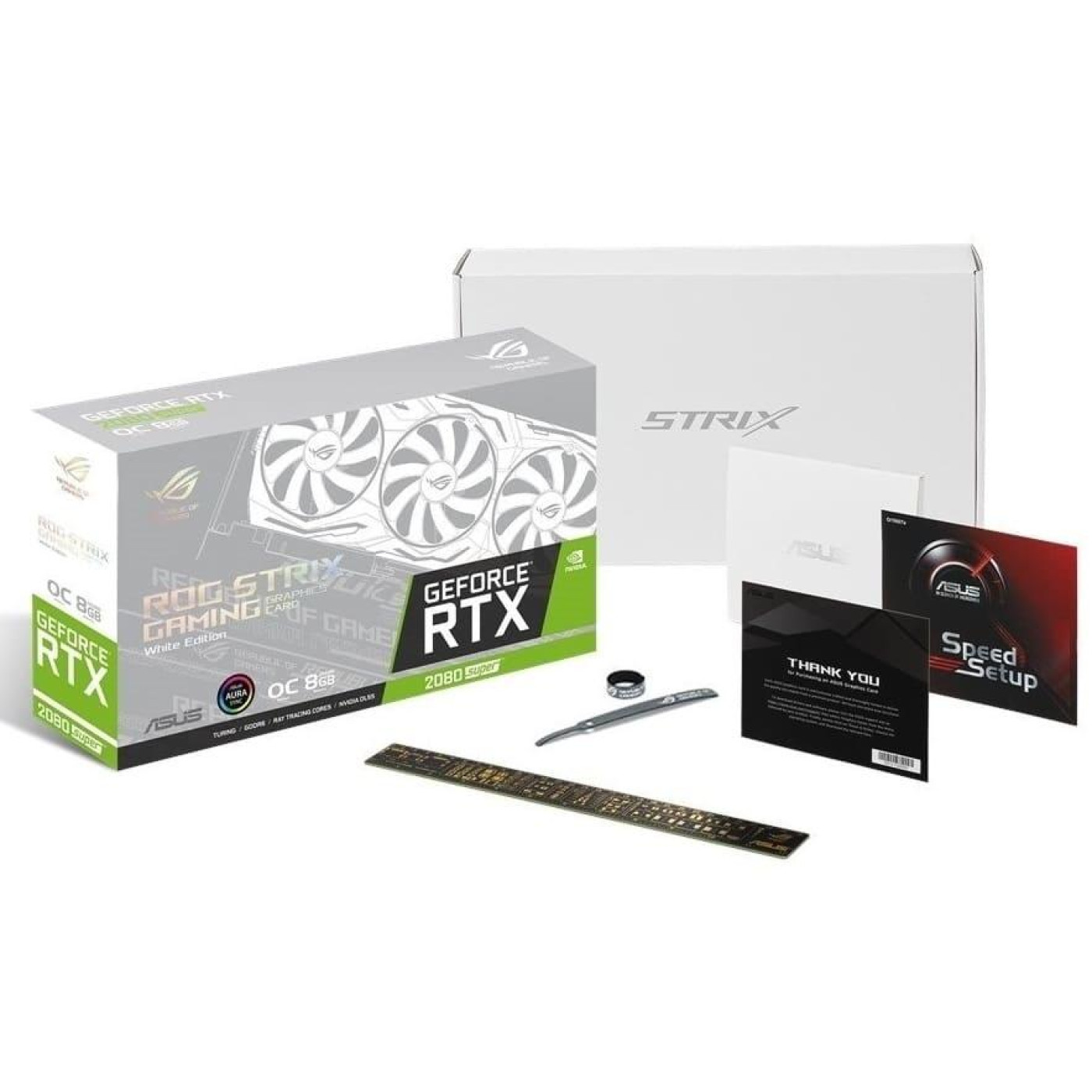 Видеокарта ASUS RTX 2080 Super 8GB ROG Strix Gaming White OC (ROG-STRIX-RTX2080S-O8G-WHITE-GAMING) (GDDR6, 256 bit, PCI-E 3.0)