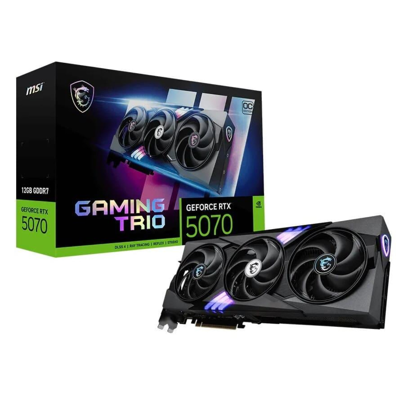 Відеокарта MSI RTX 5070 12G GAMING TRIO OC (RTX 5070 12G GAMING TRIO OC) (GDDR7, 192 bit, PCI-E v5.0 x16)