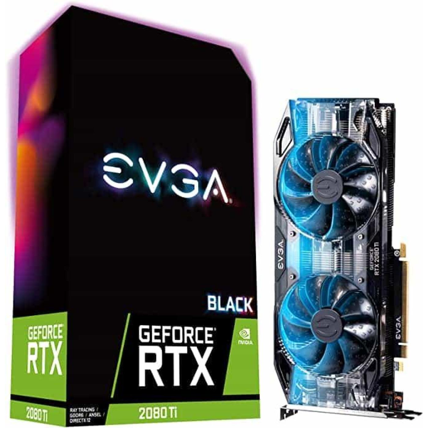 Видеокарта EVGA RTX 2080Ti 11Gb BLACK EDITION GAMING (11G-P4-2281-KR) (GDDR6, 352 bit, PCI-E 3.0 x16) Б/у