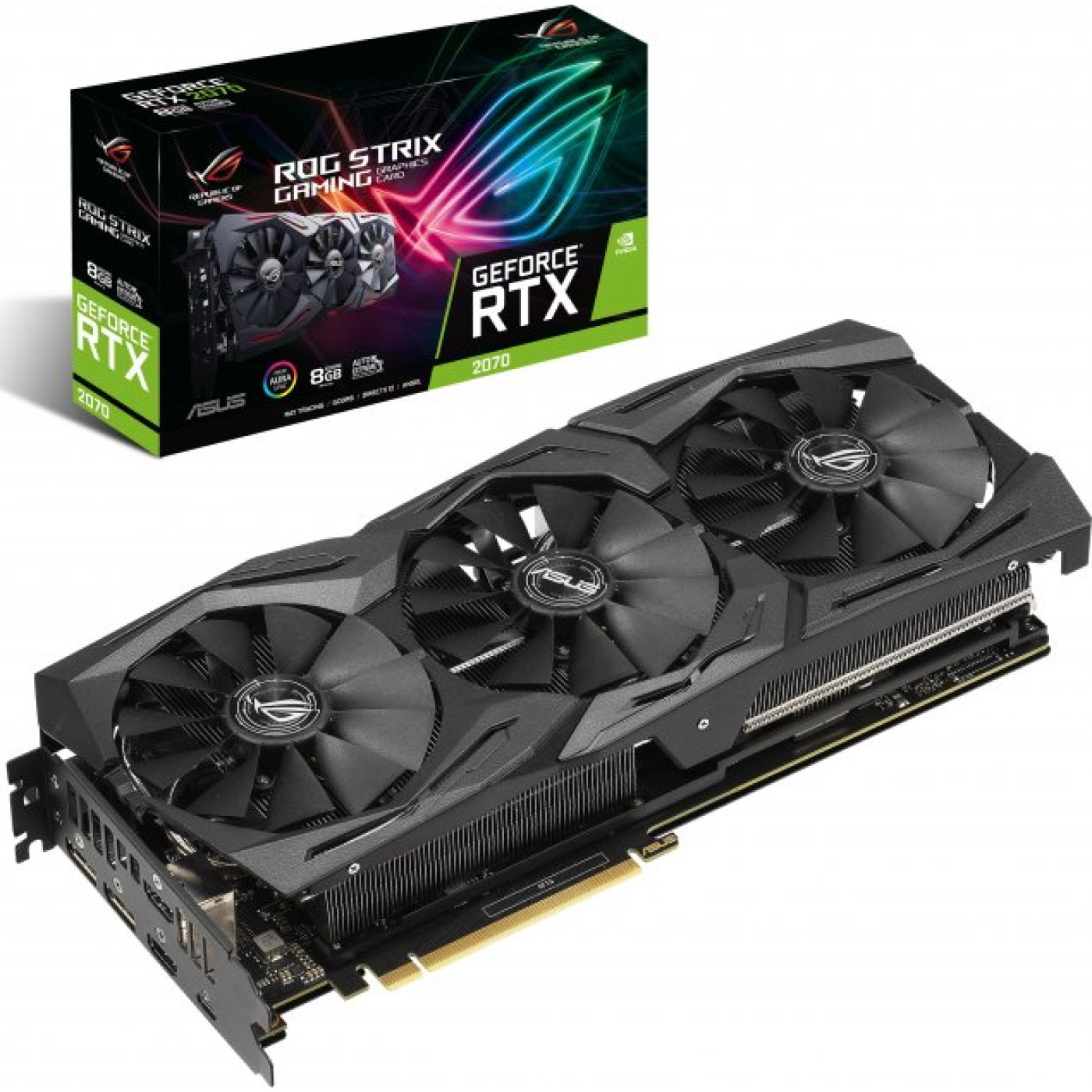 Відеокарта ASUS RTX 2070 8Gb ROG Strix (ROG-STRIX-RTX2070-8G-GAMING) (ROG-STRIX-RTX2070-8G-GAMING_) (GDDR6, 256 bit, PCI-E 3.0 x16) Б/в
