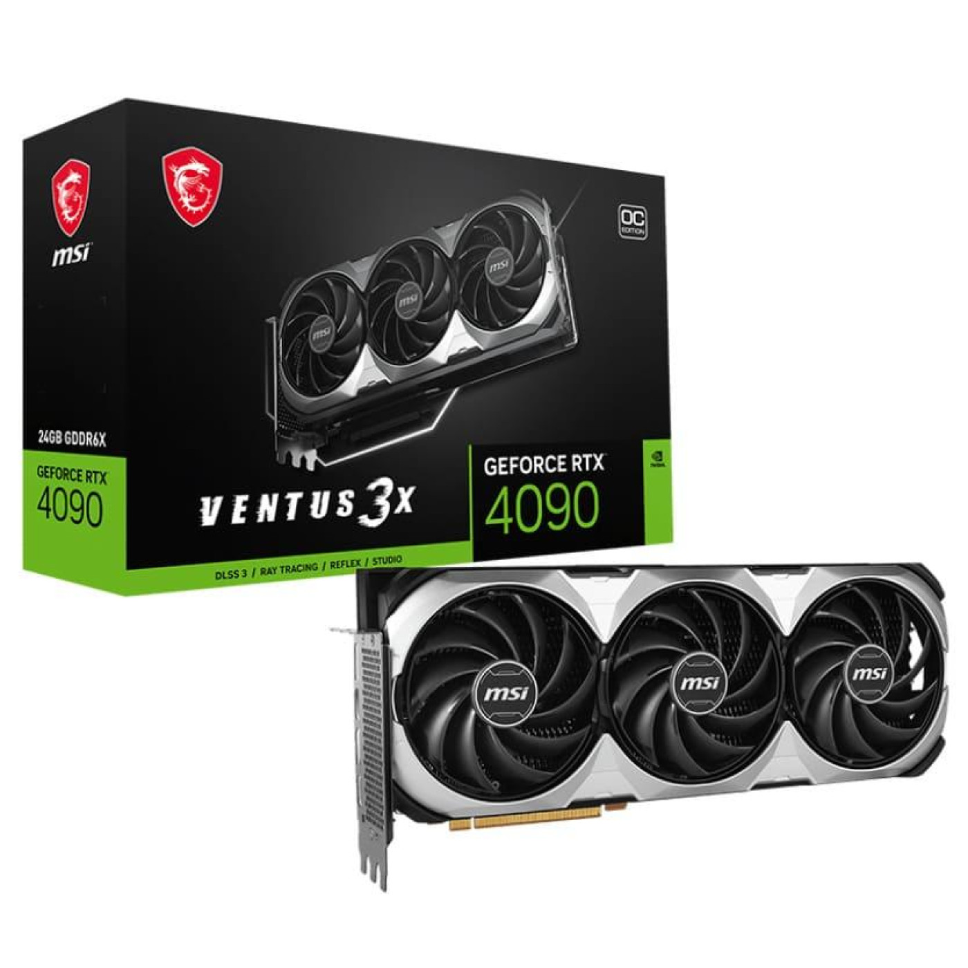 Відеокарта MSI RTX 4090 24GB VENTUS 3X E OC (RTX 4090 VENTUS 3X E 24G OC) (RTX 4090 24GB VENTUS 3X E OC) (GDDR6X, 384 bit, PCI-E v4.0 x16) Б/в