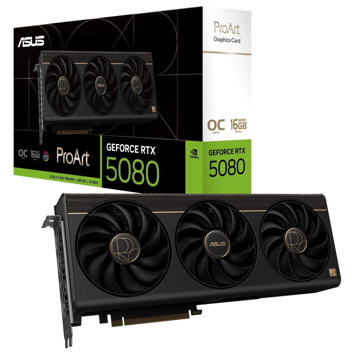 Відеокарта ASUS RTX 5080 16GB ProArt OC Edition (PROART-RTX5080-O16G) (GDDR7, 256 bit, PCI-E v5.0 x16)